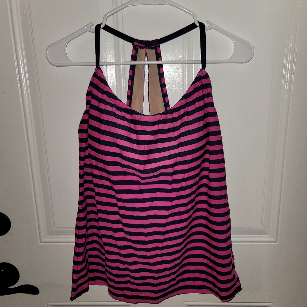 Striped Tankini Swim Top